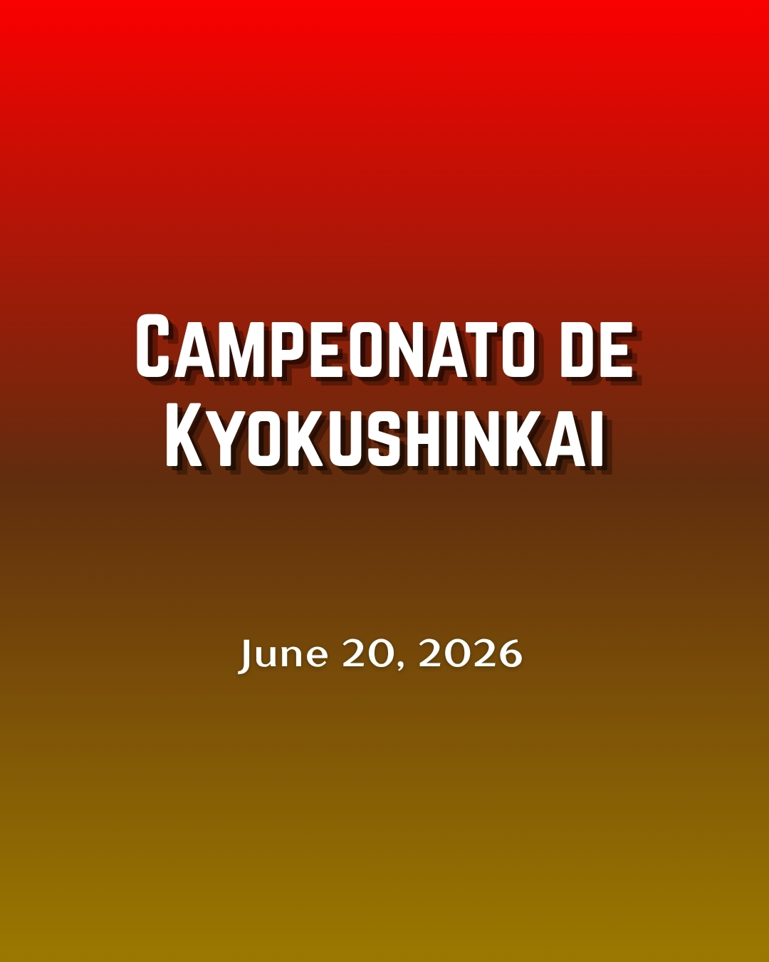 Kyokushinkai Championship 2026 – Elite Karate Competition